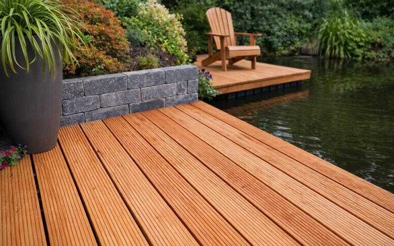 Vlonderplank Lariks Douglas 28x145 mm Groef Glad Duurzaam Terrashout Lage Prijs