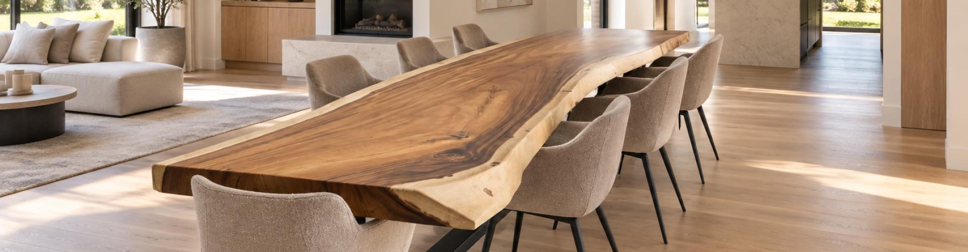 Massief houten tafel van Douglas Boer
