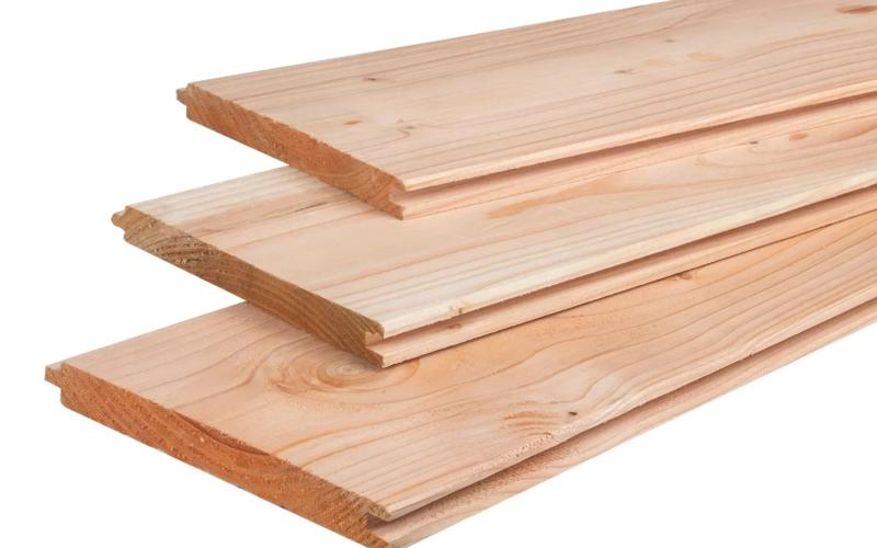 Douglas V-plank 1,8 x 18,5 cm gedroogd | Douglas gevelbekleding en schutting plank