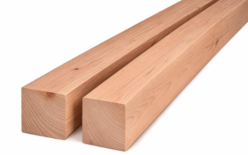 Douglas paal 10 x 10 cm geschaafd | Glad Douglas hout voor buiten