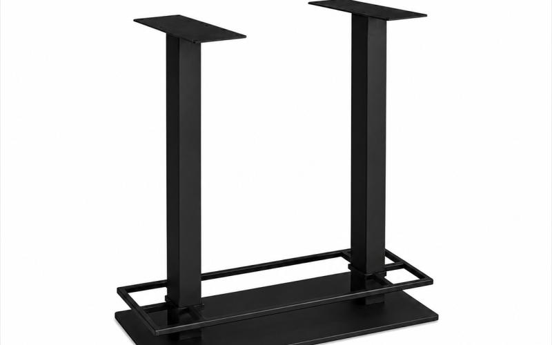 Metalen Bartafel Onderstel Double Zwart | Industrieel & Stabiel