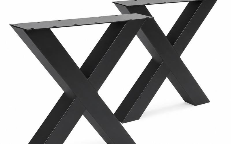 Metalen X Tafelpoten 100x100 mm Set van 2 | Industrieel & Stabiel