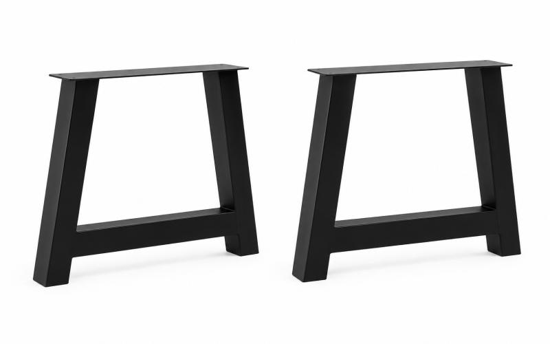Metalen A Tafelpoten Zwart 100x100 mm Set van 2 | Industrieel & Stabiel