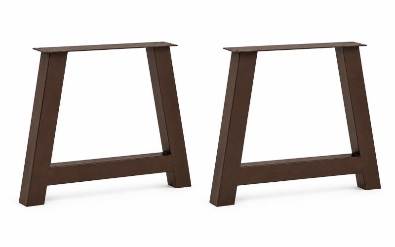 Bruine Metalen A Tafelpoten 100x100 mm Set van 2 | Anodic Brown