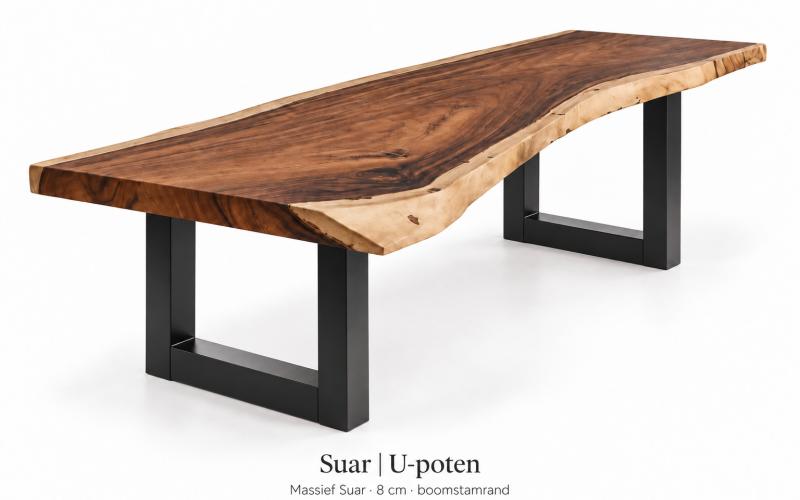 Suar boomstamtafel op maat &ndash; zelf samenstellen