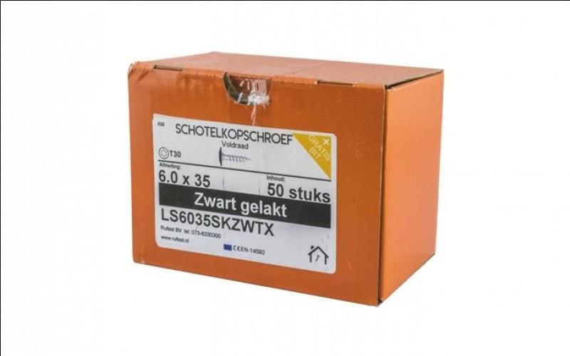 Schotelkopschroeven zwart