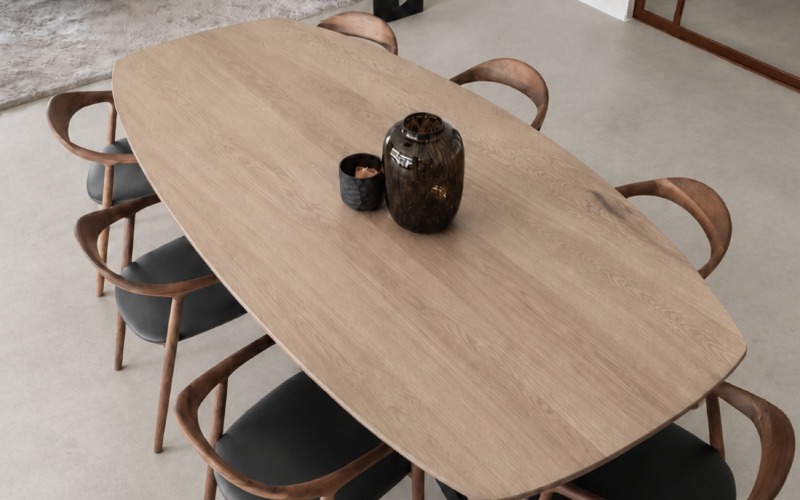 Deens ovale eiken eettafel &ndash; zelf samenstellen