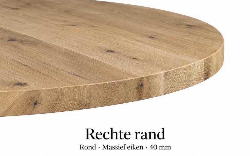 Ronde eiken eettafel 40 mm &ndash; zelf samenstellen