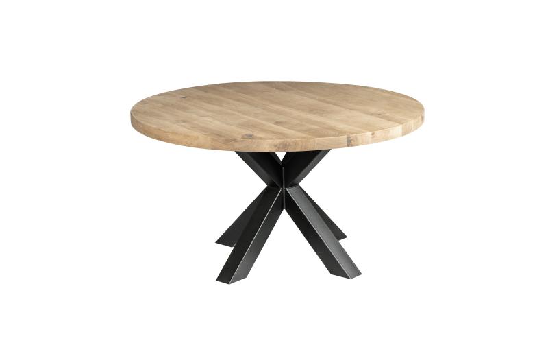 Ronde eiken eettafel 40 mm &ndash; zelf samenstellen