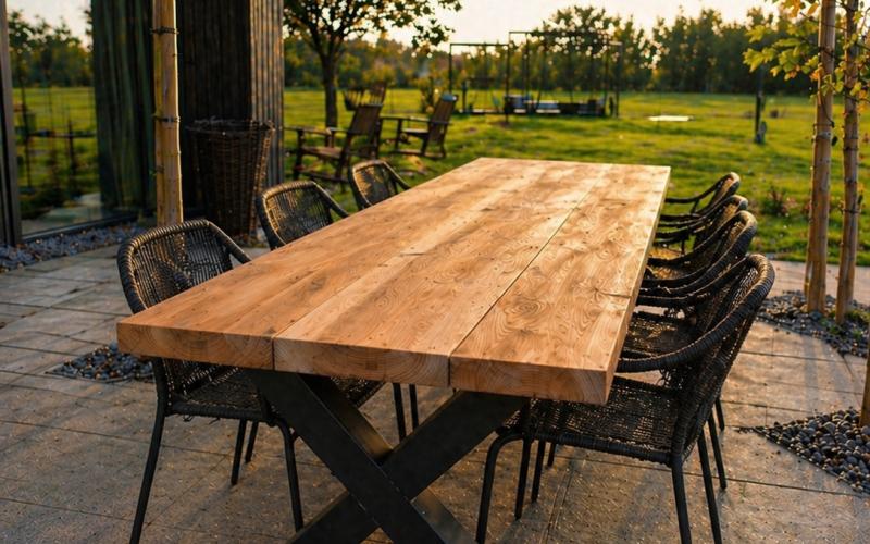 Douglas Tuintafel Boer Rijk - 3 Brede Balken - Stel Zelf Samen - Inclusief ontage
