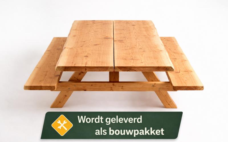 Douglas Picknicktafel Boomstam Woud Bouwpakket 5 cm Dik 160 tot 400 cm